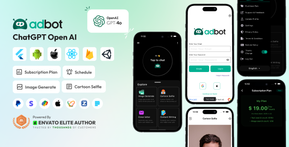 AdBot - ChatGPT Open AI Android and iOS App