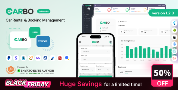 CarBo - Car Rental & Booking Management Full Solution