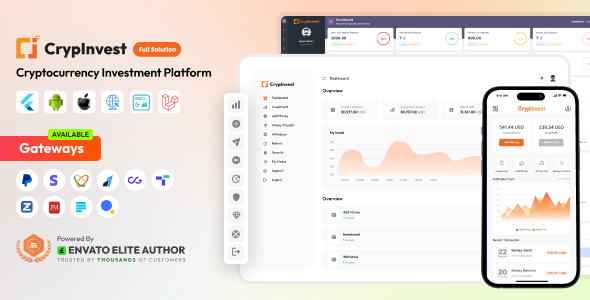CrypInvest - Cryptocurrency Investment Platform Full Solution