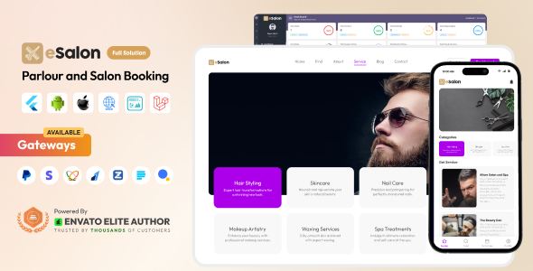 eSalon - Parlour and Salon Booking Full Solution