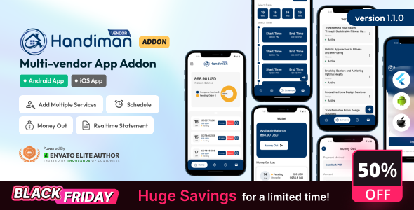 Handiman Multi-Vendor App Addon
