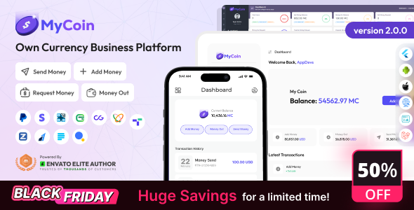 MyCoin - Own Currency Business Platform Full Solution