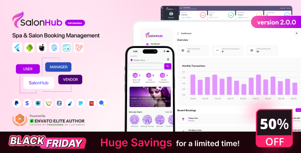SalonHub - Spa & Salon Booking Management Full Solution
