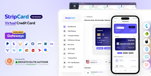 StripCard - Virtual Credit Card Full Solution