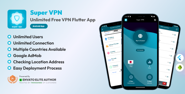 SuperVPN - Unlimited Free VPN Flutter App