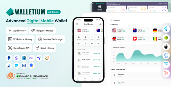 Walletium - Digital Wallet and Payment Gateway Full Solution